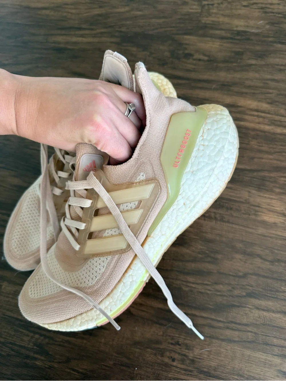 adidas ultraboost 21 prime blue Women's Light Pink & yellow Running Sneakers